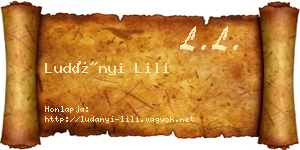 Ludányi Lili névjegykártya
