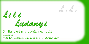 lili ludanyi business card